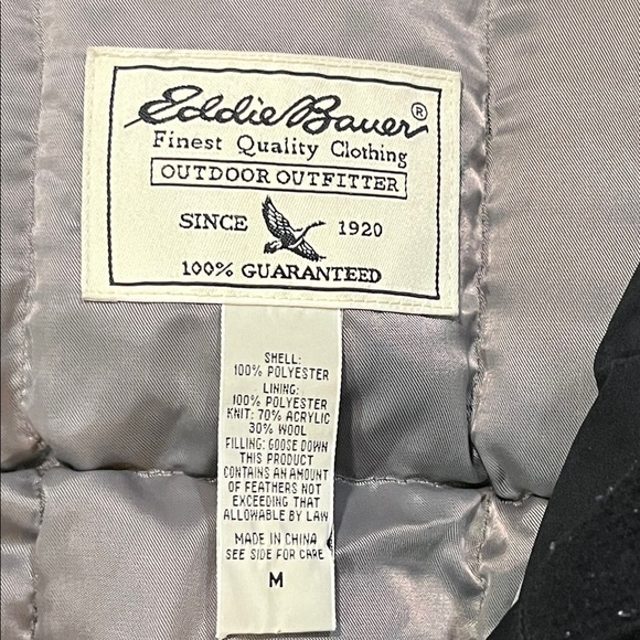 Eddie Bauer Men’s Goose Down Removable Hood Parka Jacket Coat Size M - Picture 6 of 9